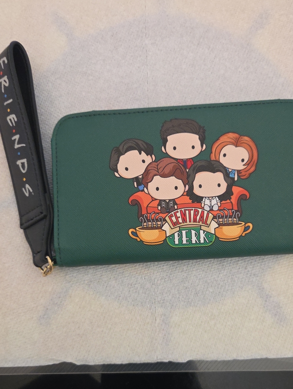 FRIENDS Central Perk Chibi Tech Wallet Wristlet BIOWORLD.